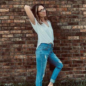 White Wrap Top